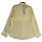 NWT Womens Beige Collared Long Sleeve Regular Fit Button-Up Shirt Size 16 image number 2