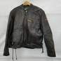 Wilsons Black Leather Biker Jacket Size XXL image number 1