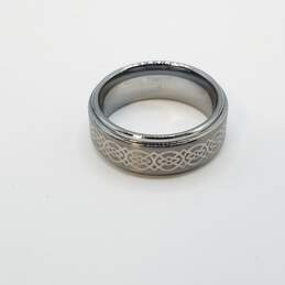 Tungsten Silver Tone Design 8.5 Size Metal Ring 8pcs Bundle 118.4g
