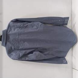 Bradley Allen Men's Grey/Blue Long Sleeved Button Up Middle Weight Dress Shirt (No Size) NWT alternative image