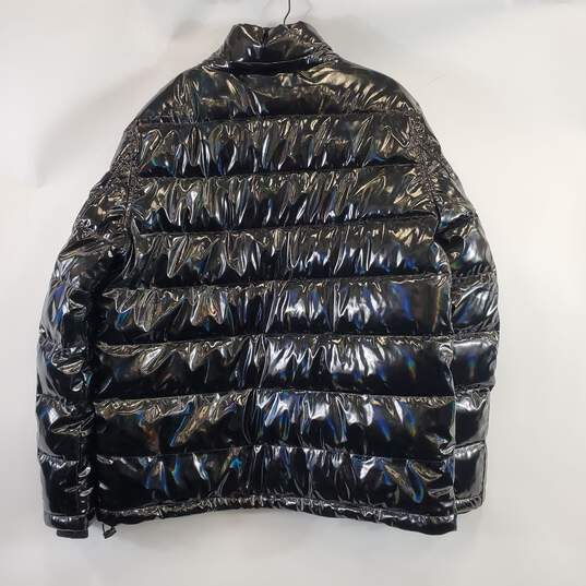 Guess Women Shiny Black Puffer Jacket L image number 2