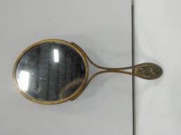 Vintage Unbranded Brass Hand Mirror