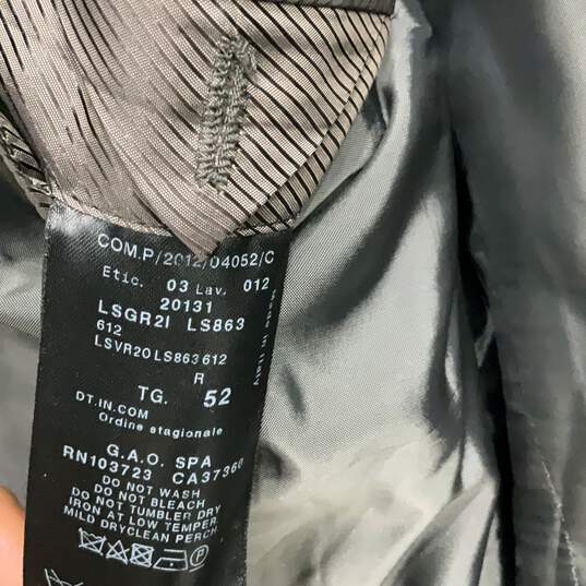 Giorgio Armani Mens Gray Two-Button Blazer & Flat Front Pants Set Size 52 w/ COA image number 8