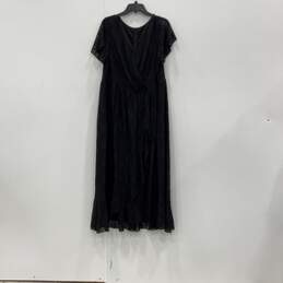 NWT Ever Pretty Womens Black Lace Surplice Neck Long Maxi Dress Size 5XL