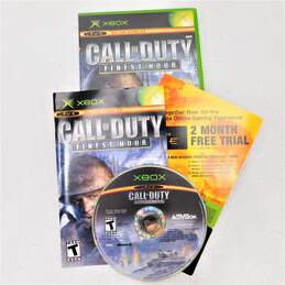 Call Of Duty Finest Hour Microsoft Xbox CIB
