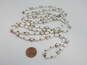VNTG Mid Century White Milk Glass Beaded Necklaces image number 2