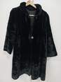 Women's Black Faux Fur Coat image number 1