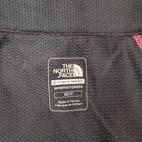 The North Face WM's Flight Series Polyester Blend Reflective Stripe Pink & Black Running Jacket Size XP image number 3