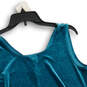 NWT Womens Teal Velvet Wide Strap V-Neck Pullover Tank Top US Size 4/6 image number 4