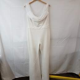 Miss Circle NY Sleeveless White Jumpsuit Women's XL NWT