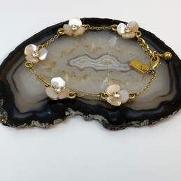 Designer Kate Spade New York Gold-Tone Precious Pansy Scatter Chain Bracelet alternative image
