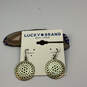 NWT Designer Lucky Brand Gold-Tone Openwork Fish Hook Disc Drop Earrings image number 1