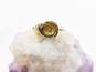 14K Yellow Gold 0.02 CT Diamond Ring Setting For Ball Bead Stone 2.0g image number 2