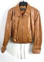 Golden State Women Brown Leather Jacket S image number 1
