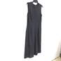 ST. JOHN Flint Grey Milano Knit Sleeveless Draped Sheath Dress Size 10 with COA NWT image number 3