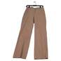 Womens Beige Straight Leg Flat Front Mid Rise Chino Pants Size US 6 image number 3