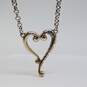 Brighton Silver Tone Open Heart 15 Inch Pendant Necklace 20.0g image number 1