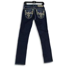 Rock Revival Womens Blue Denim Medium Wash 5-Pocket Design Skinny Jeans Size 27 alternative image