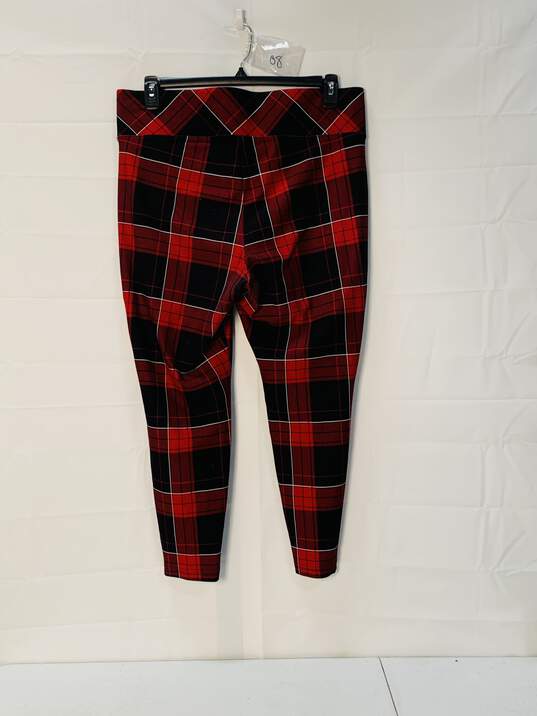 Women's Black/Red Plaid Torrid Pants Size: 1 image number 1