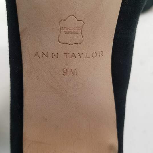 Ann Taylor Black Effie Flower Pumps US 9 image number 8