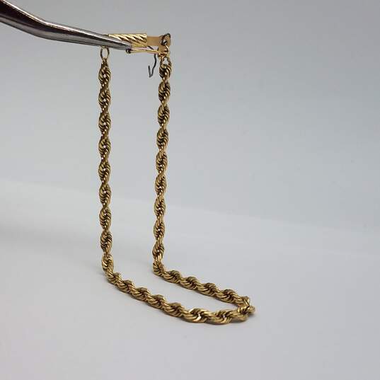 14k Gold 3mm Rope Chain Bracelet 4.5g image number 4