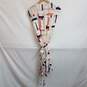 Anthropologie ivory geometric abstract print silk wrap dress S petite nwt image number 2