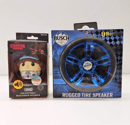 Themed Bluetooth Speaker Bundle Lot of 2 Busch Stranger Things IOB image number 1