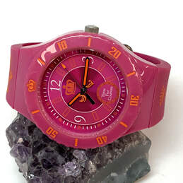 Designer Juicy Couture Pink Adjustable Strap Round Dial Analog Wristwatch