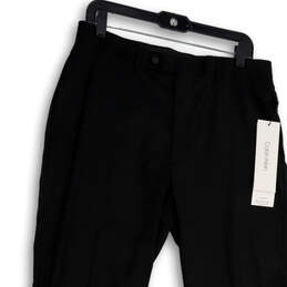 NWT Mens Black Flat Front Slim Fit Straight Leg Dress Pants Size 33Wx30L