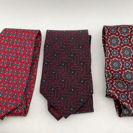 Bundle Of 6 Christian Dior Mens Red Blue Printed Adjustable Designer Necktie alternative image