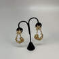 Designer Kirks Folly Gold-Tone Rhinestones Clip On Star Dangle Earrings image number 1