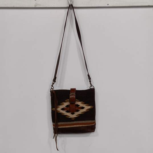 Mcfadin Stacy & L:aurie Mcfadin Crossbody Bag Purse Western American Tapestry image number 1