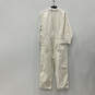 NWT Mens White Long Sleeve Front Pockets Collared Button Front Jumper Sz XL image number 2