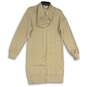 NWT Womens Beige Long Sleeve Drawstring Hooded Sweater Dress Size XS image number 2