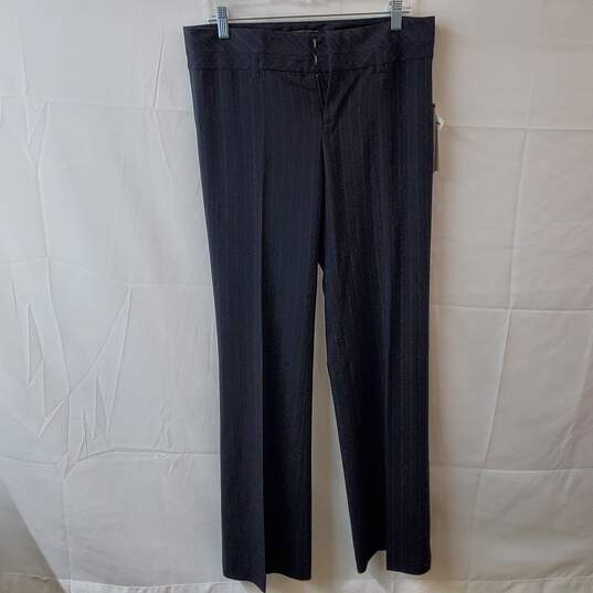 Kenneth Cole Black Striped Dress Pants Size 8 image number 1