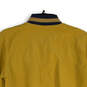 Mens Yellow Blue Mock Neck Long Sleeve Full-Zip Bomber Jacket Size S image number 4