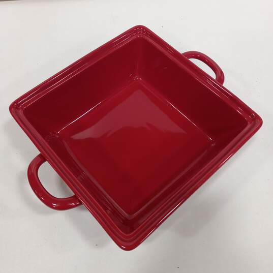 Personal Creations Red 'Made with Love' 3 Qt Ceramic Baking Dish image number 6
