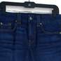 NWT 7 For All Mankind Womens Blue Denim Raw Hem 5-Pocket Design A-Line Skirt 28 image number 3