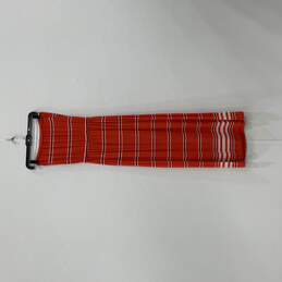 Womens Red White Striped Tie Waist Strapless Pullover Maxi Dress Size XXS alternative image