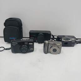 Bundle of 4 Assorted Canon & Pentax Film & Digital Cameras