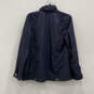 Womens Blue Long Sleeve Flap Front Pockets Collared Full-Zip Jacket Size S image number 2