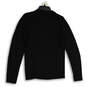 Mens Black Long Sleeve Knitted Henley Sweater Size Medium image number 2