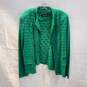 Misook Green Textured Open Front Cardigan Jacket Size M image number 1