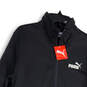 NWT Mens Black White Mock Neck Long Sleeve Full-Zip Track Jacket Size M image number 3