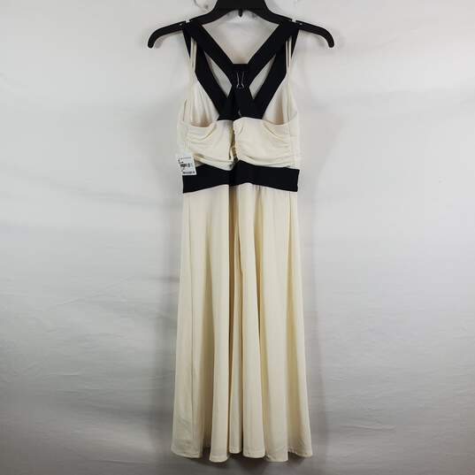 Eliza J Women Black & White Sleeveless Maxi Dress Sz 4P NWT image number 4