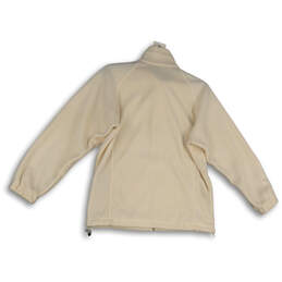 Womens Ivory Mock Neck Long Sleeve Pockets Full-Zip Fleece Jacket Size M alternative image