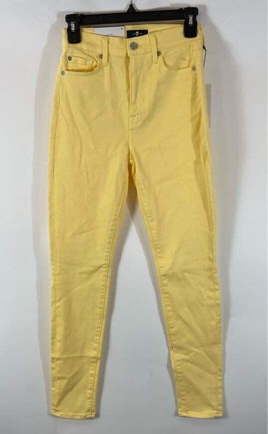 7 for all mankind Yellow Pants - Size X Small NWT image number 1