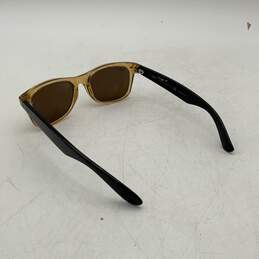 Ray Ban Mens Tan Black Full Rim UV Protection Polarized Wayfarer Sunglasses