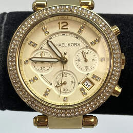 Designer Michael Kors 111012 Gold-Tone Chronograph Dial Analog Wristwatch
