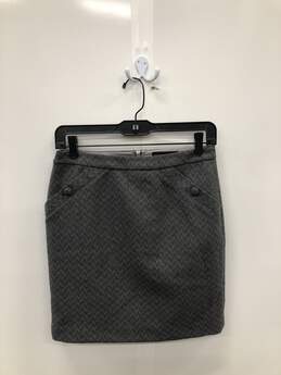 Women's Grey SZ 0 Midi Pencil Fit Skirt